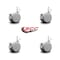 Service Caster 2.375 Inch MRI Safe Casters with Brakes, 3/8 Inch Threaded Stem, Set of 4 -SCC, 4PK SCC-TS02S60-TPR-GRY-B-381634-MRI-4 - alternate 2